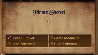 Pirate Shovel Crafting, Cursed Shovel,Pirate Medallion, Treasure of Nadia