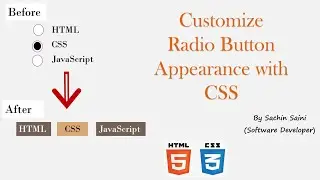 Customize Radio Button Appearance with CSS (In Hindi)