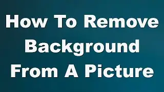 Remove Background From Picture || Sunny Tech