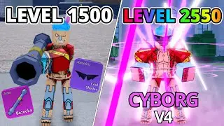 UPEI DO 1500 AO 2550 DE RAÇA CYBORGUE V4 NO BLOX FRUITS - ROBLOX