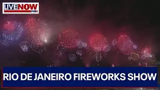 New Years Eve fireworks 2023: Rio de Janeiro beach show | LiveNOW from FOX