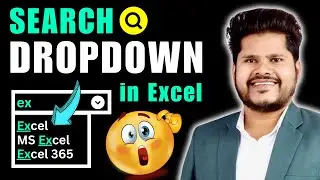 How To  Create Searchable Drop Down List In Excel || Hindi || HD