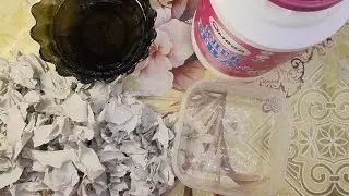 DIY Как сделать массу Папье-маше из ПВА и бумаги. Мастер-класс \  How to make a lot of papier-mache