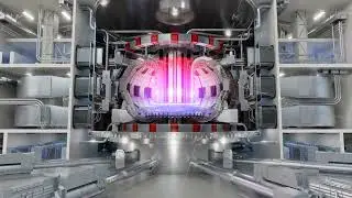 ITER Tokamak thermonuclear reactor with internal communications and plasma inside