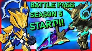 Brawlhalla BATTLE PASS SEASON 5 LAUNCH!! • ALL ITEMS Overview + 1v1 Gameplay