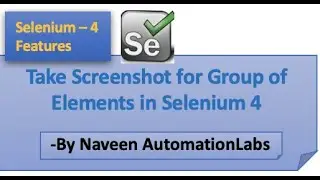 Take Screenshot for Group of Elements - WebTable, Form || Selenium -4 Features