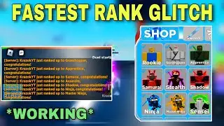 *WORKING* Fastest Rank Glitch in Ninja Legends ~ Roblox