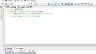 Divide by zero error encountered in SQL