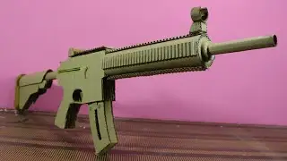 How to Make Easy PUBG M416 that shoots - with magazine - (cardboard gun)