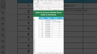 How to Extract Month from Any Date in Excel