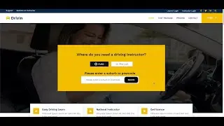 Driving School | Driving Instructors Dashboard  Html Web Design