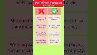 English Grammar Errors and Correction 