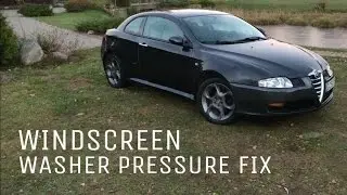 Alfa Romeo GT windscreen washer DIY fix