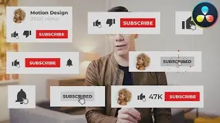 Social Media Subscribe Button ★ DaVinci Resolve Templates ★