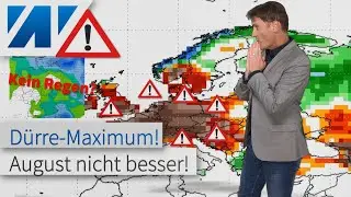 Noch nie gesehen: Die Wetterkarte des (Dürre-) Grauens! NOAA sprengt die Skala! Update Regen August!