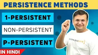 3.6 Persistence Methods in CSMA 1-Persistent Non-Persistent P-Persistent