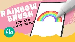 How to Make a RAINBOW BRUSH in PROCREATE #Shorts - Quick Procreate Tutorial