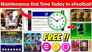 Maintenance End Time Today In eFootball 2024 Mobile || Maintenance End Time | Pes Server Maintenance