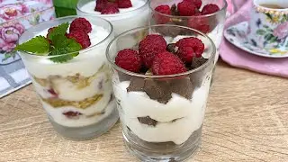 Lazy Oatmeal and Cottage Cheese Trifle. Favorite desserts for breakfast. Sugar and flour free