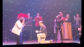 A surprise marriage proposal during a live Christmas Show on Staten Island