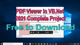 PDF View in VB.Net with Full Source Code | 2021 Complete Project | Free to Download