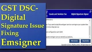 GST DSC-Digital Signature Issue Fixing  Emsigner #kottakkal IT