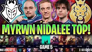 MYRWN SACA NIDALEE TOP EN LA PARTIDA DECISIVA! | G2 vs MDK Game 5 LEC SEASON FINALS 2024 ESPAÑOL LVP