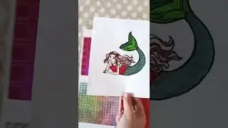 Рисунок Русалка, хвост  русалки меняет цвет  #art #diy #creative #satisfying #drawing #cute