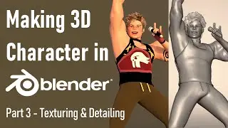 Blender 3D Character Making Part 3 Texturing & Detailing - Kye