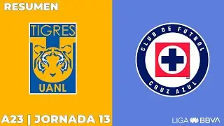 Resumen y Goles | Tigres vs Cruz Azul | Liga BBVA MX | Apertura 2023 - Jornada 13