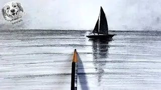 How to Draw a Boat on Water with Pencil