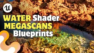 Water Shader | Blueprints Packed Level | Megascans asset in Unreal Engine 5