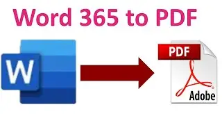 How to Convert Word to PDF | Word Office 365 - Convert Document to PDF