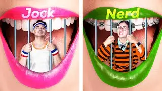 Good Nerd vs Bad Jock in Jail | Funny Bad Cop Situations & Crazy Ideas by Crafty Hacks