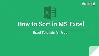 How to Sort Data in Excel | Data Sorting in MS Excel | Sort and Filter Functions in Excel 1