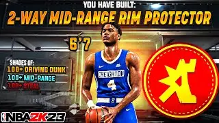 NEW “2-WAY MID RANGE RIM PROTECTOR” BUILD IS GAME-BREAKING IN NBA 2K23! *NEW* BEST BUILD NBA 2K23!