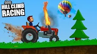 Спецтехника Трактор. игра Hill Climb Racing Мультик про машинки для детей. Игра про гонки.