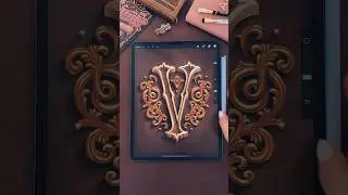 process revealed: how to draw a 3D vintage letter ⚜️