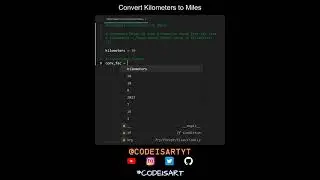 Convert Kilometers to Miles in Python | Python Examples | Python Coding Tutorial | Python Interview