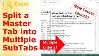 Split a Master Spreadsheet into Multiple Sheets with Multiple Criteria with 1 click