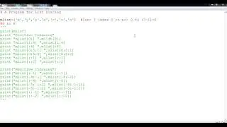 List Slicing and Nesting of List