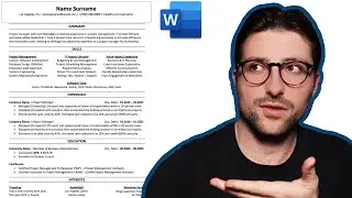 How to Create a Resume For Project Managers | Microsoft Word
