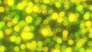 Light Green Yellow Floating Bokeh Pattern Circular Shapes Rising Slow 4K DJ Visuals Loop Background