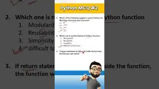 Python Revision tour MCQ solved part 2 