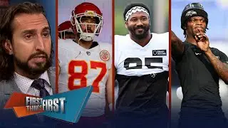 Mahomes-Kelce, Myles Garrett highlight Nick's Top 10 players, Lamar misses cut l FIRST THINGS FIRST