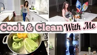 COOK AND CLEAN WITH ME 2020 // AFTER DARK CLEANING MOTIVATION + RECIPE // HEALTHY SLOPPY JOES