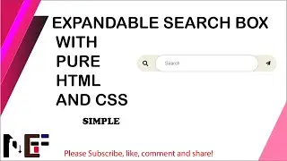 2022 | EXPANDING SEARCH BOX WITH PURE HTML AND CSS | NO JAVASCRIPT