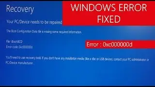 Windows error 0xc000000d | FIXED