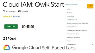 Cloud IAM: Qwik Start | GSP064 | Google Cloud Skills Boost | QUICK-GCP-LAB | 2024 