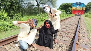 Satan Attack on the Railway with Stone || Shaitan vs two child || Sayef Media